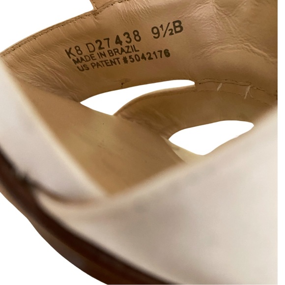 Cole Haan Kitten Heels 9.5 Cream Satin Beaded 4 Inches - Picture 9 of 12